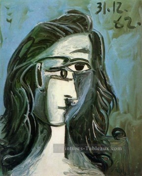 Tete Femme 3 1962 cubist Pablo Picasso Peinture à l'huile